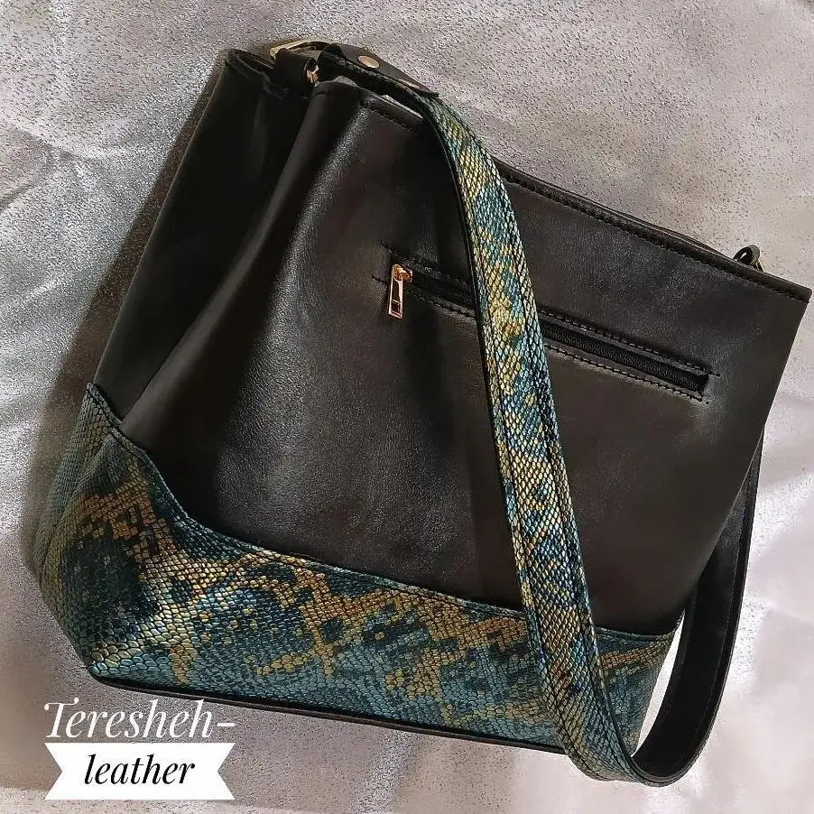 آموزش کیف چرمی دوبخشی با زیپ